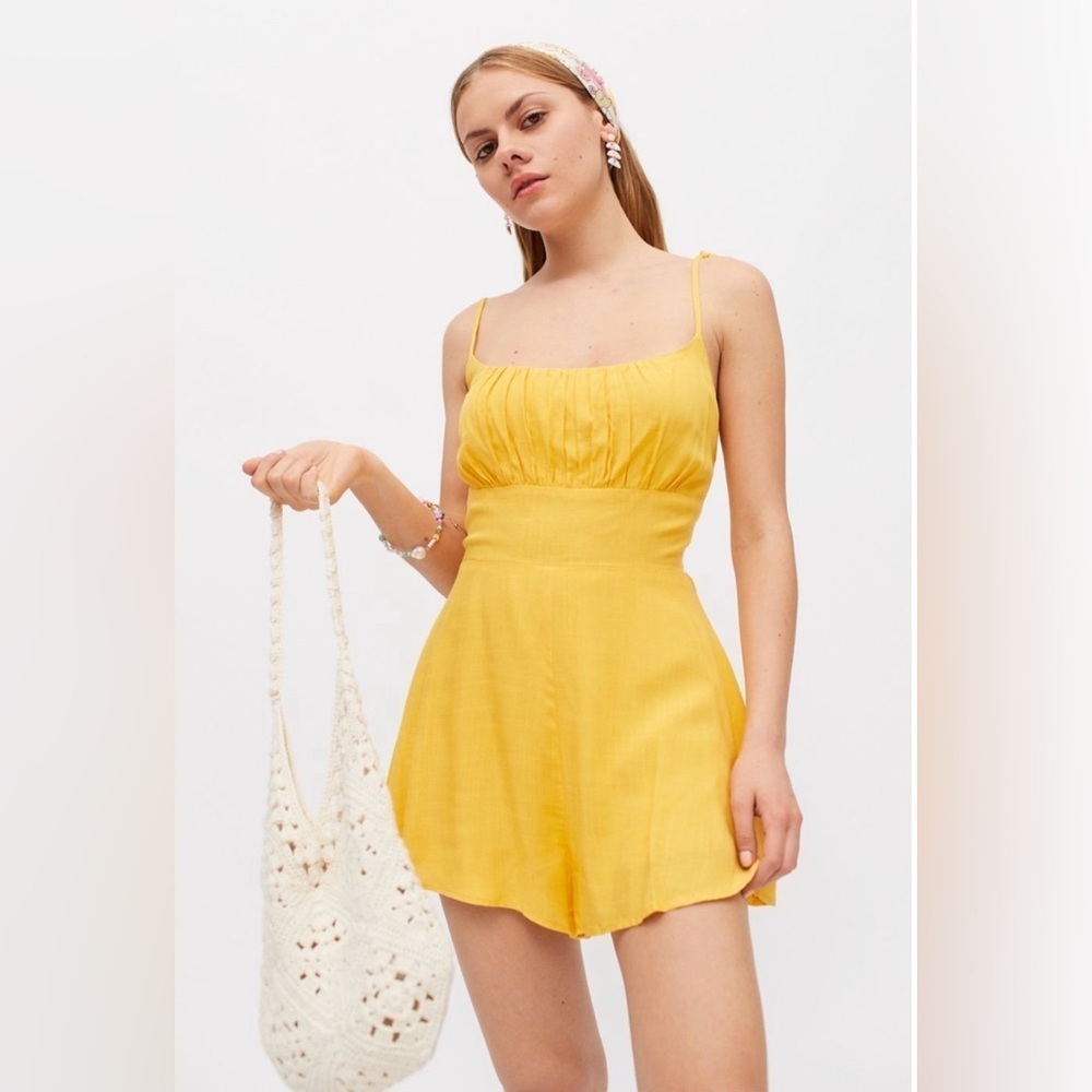 Urban Outfitters yellow romper​​ ✨